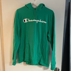 Green hoodie
